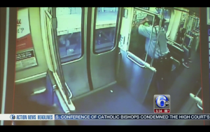 SEPTA officer using excessive force from train security cam footage